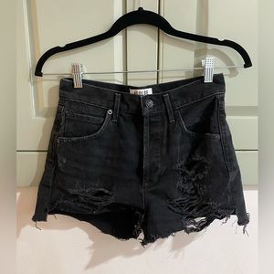 Agolde Grey Highwaisted Denim Short size 24